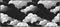 Cloud Static muismat met abstract zwart-wit wolkenpatroon – strak en modern ontwerp voor gamers en creatieven